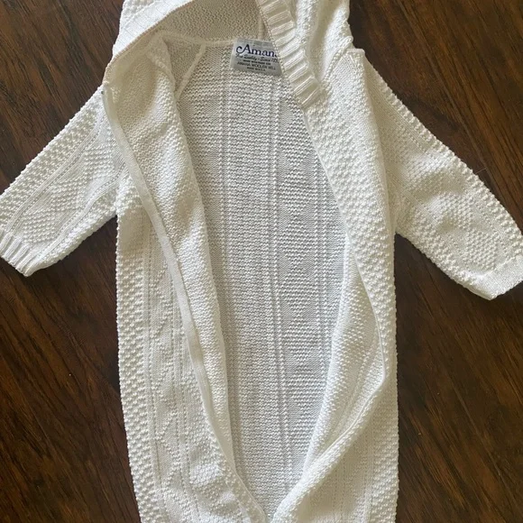 Vintage Amana Woolen Mills Infant Bunting / Sleep Sack – 100% Cotton Knit, USA